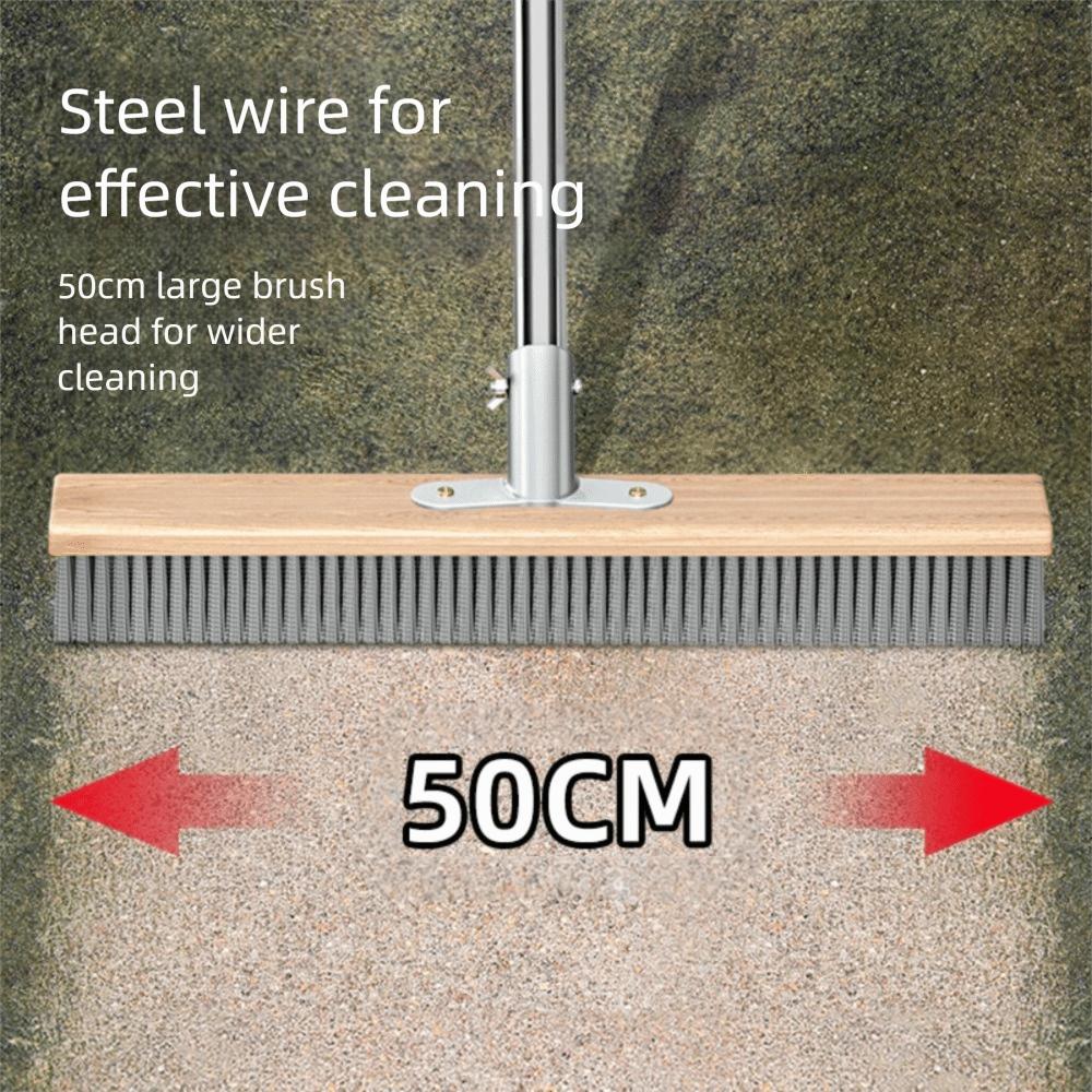 Scouring Stainless Steel Wire Brush Long Handle Cleaning Brush Tile Cleaning Tool  For Outdoor Yard