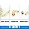 A ABSOPRO Tire Valve Stem Air Inflation Adapter Durable 45 Degree 40mm Long Tire Valve Extension Solid Copper Brass Color