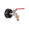 IBC Tote Tank Adapter Faucet Garden Irrigation 1/2" Male Alloy Washing Machine Faucet Set with Lock Core On/Off Valve