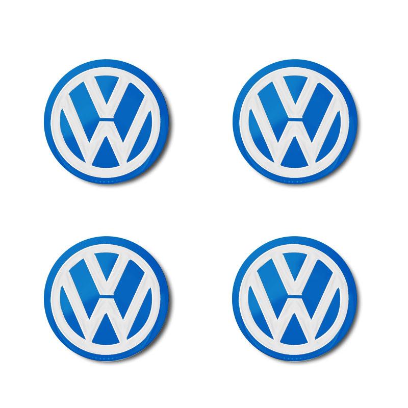 

2026 Hot For Volkswagen VW 56mm Emblem Wheel Center Hub Caps Stickers Car Rim Cover Accessories for Volkswagen Jetta CC Golf 6 7 синій