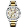Elegant Ladies Watches Chronograph Dials Fashion Business Quartz Watch for Women Stainless Steel Band