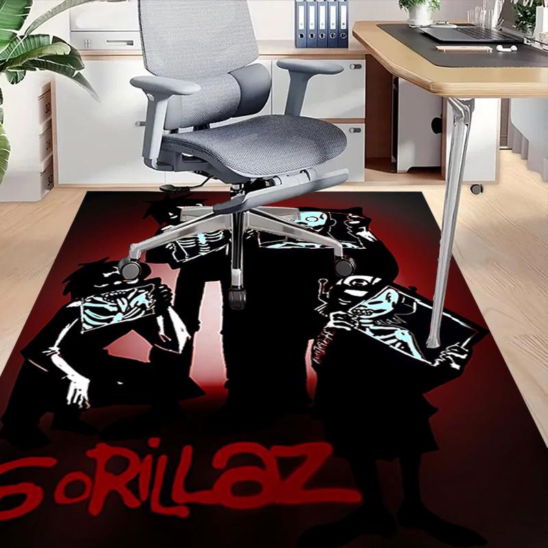 1ks Gorillaz Kreslený Koberec, Kancelářský Koberec Venkovní Rohožka Domácí Dekorace Plošný Koberec Festival