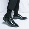 FashionNew Men's Casual Shoes Classic Embossed Gold Patent Leather Shoes Comfortable Business Dress Shoes Man Loafers Plus Size 38-46