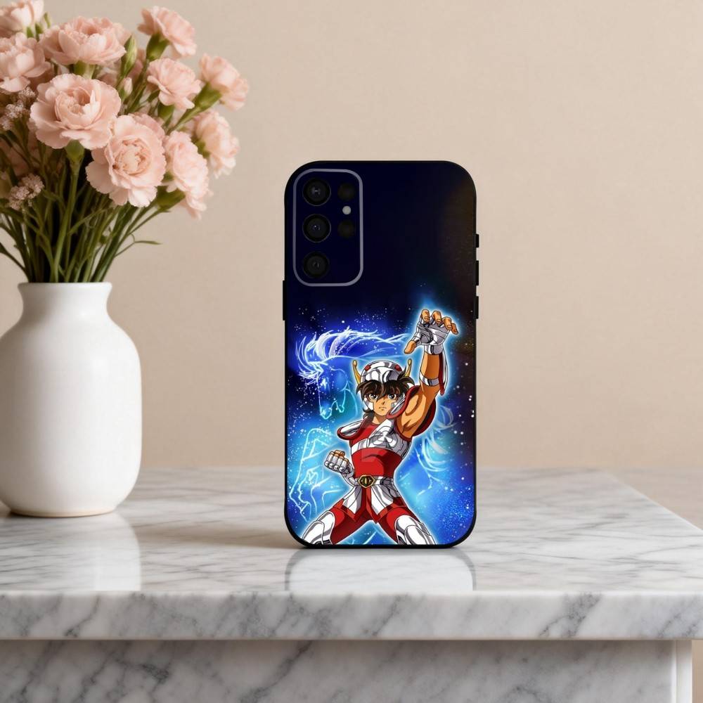 Anime S-Saint-T S-Seiya-A Phone Case For Samsung S25,S24,S21,S22,S23,S30,Ultra,S20,Plus,Others Soft Black Cover