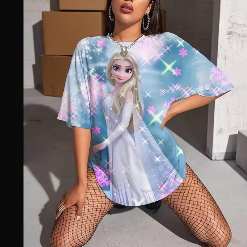 Women's T-Shirt Animal Cat Pattern Retro Fashion Classic Short-Sleeved Round Neck Women Summer Clothing