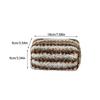 Korean Vintage Plush Striped Makeup Bag Set Retro Fashion Travel Cosmetic Case for Girls Large Capacity Cosmetics Organizer