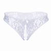 Sexy Underwear Women Thong Bragas Sexy Panties Thong Lace Transparent Hollow Open Crotch Low Waist Word Pants Ladies Briefs