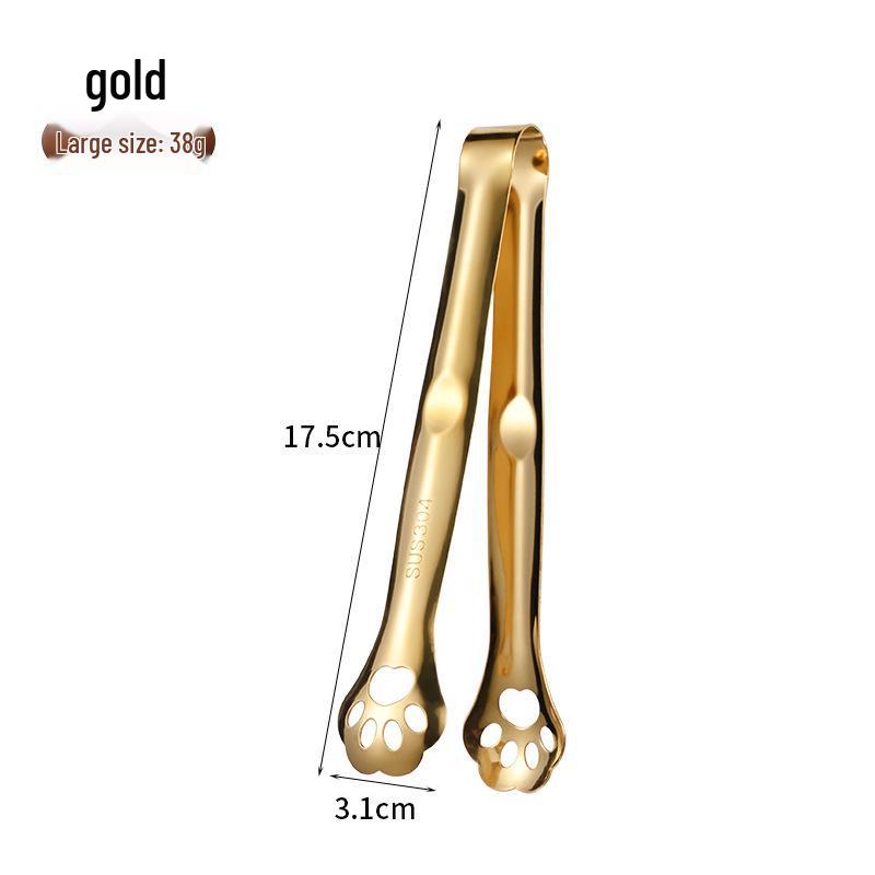304 Stainless Steel Multi-use Cat Paw Tongs for Ice, Sugar, Coffee, Pastry, Barbecue
