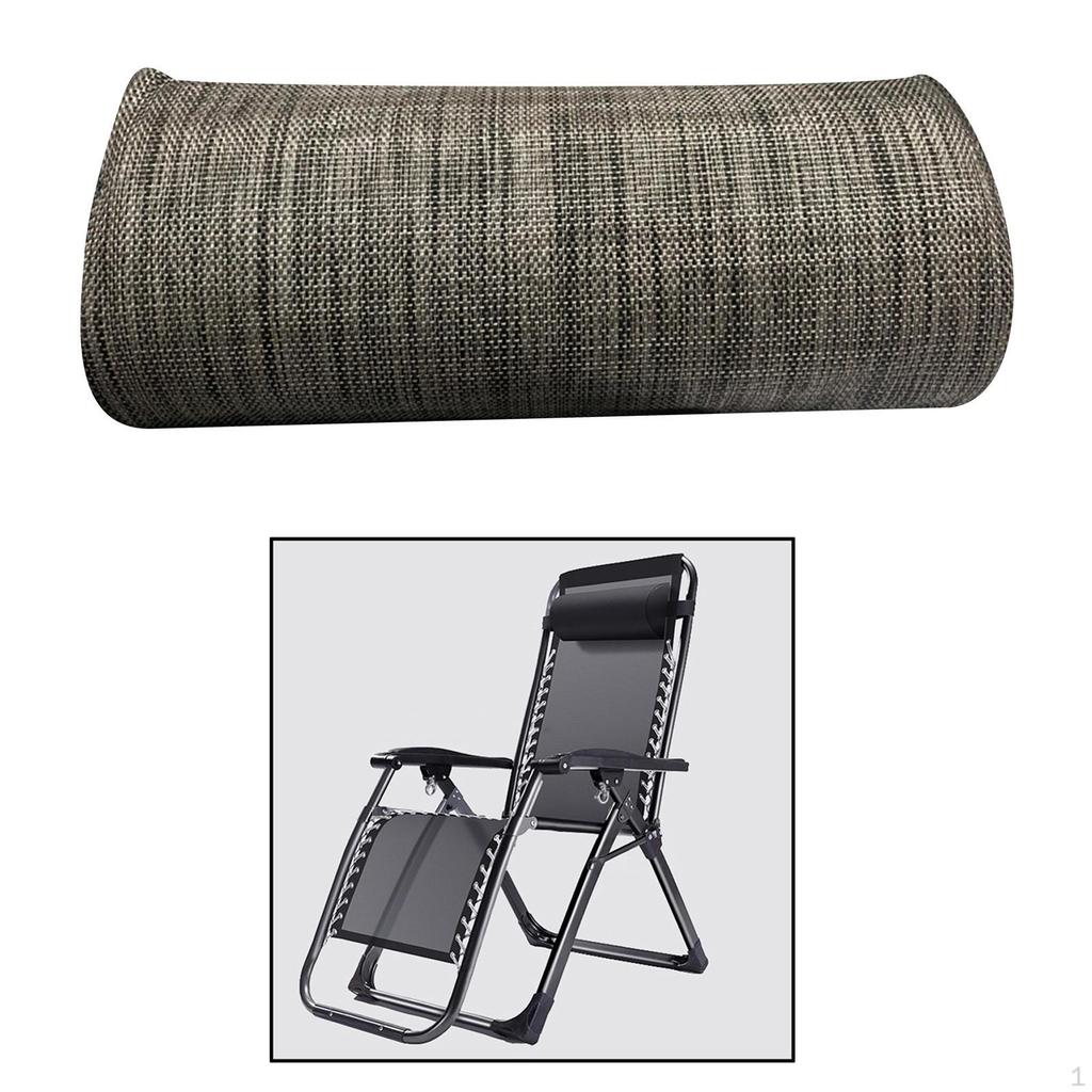 Adjustable Garden Recliner Head Cushion Lunch Break Headrest Pillow with Elastic Band for Outdoor