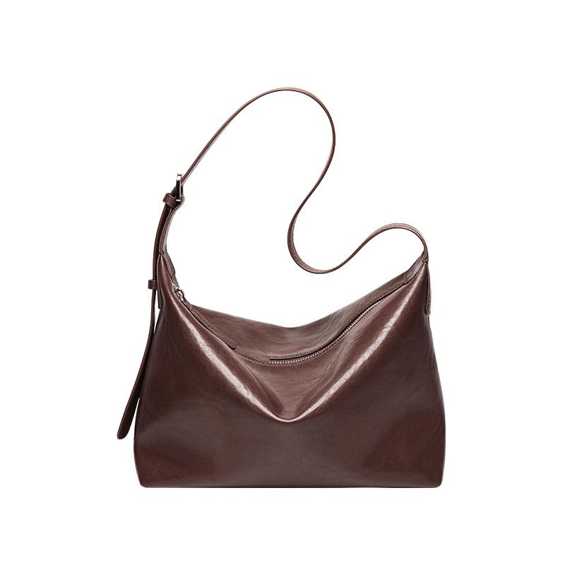 2025 Autumn Winter New Underarm Bag Vintage Genuine Leather High-end Feel Single Shoulder Bag Versatile Casual Commuter Crossbody Women's Bag