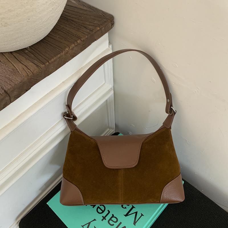 Suede Bag Women's 2025 New Trendy Autumn and Winter Retro Handbag Premium Texture Niche Shoulder Messenger Bag