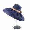European American Summer Fashion Retro Raffia Big Brim Hat Women Outdoor Beach Sunscreen Straw Hat Show Elegant Luxury Straw Cap
