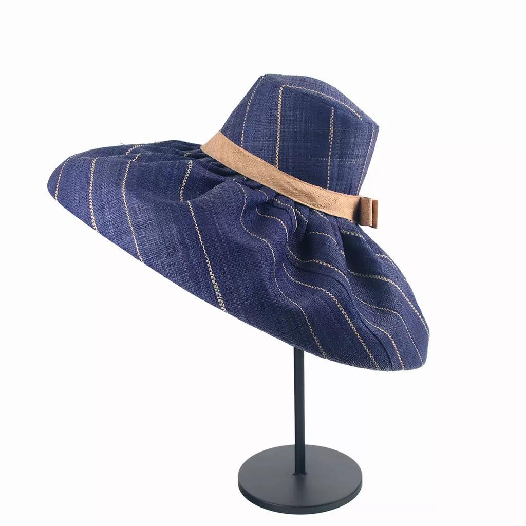 European American Summer Fashion Retro Raffia Big Brim Hat Women Outdoor Beach Sunscreen Straw Hat Show Elegant Luxury Straw Cap