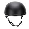 Motorcycle Low Profile Half Face Helmet Skull Cap Matte Black (M)