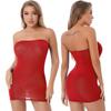 Sexy Women Sheer Mesh Bodycon Mini Dress See-through Lingerie Dress Nightwear Bodysuit