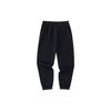 Anta Lifestyle Series Solid Color Cuffed Fleece Knit Sports Pants Men Pants Basic-Black 152348310-3
