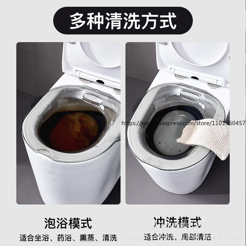 Toilet-Mounted Sitz Bath Squat-Free Soaking Tub for Hemorrhoids Postpartum Care Essential for Pregnant Women Postnatal Recovery