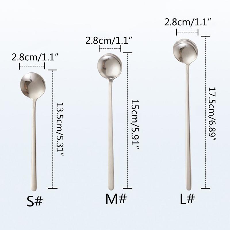 Food Grade Stainless Steel Spoons Honey Dessert Gift Mixing Spoon for Picnic Drinkware Tableware Kitchen Accessories