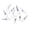 10Pcs Diy Lure Accessory Black Silver Stainless Steel Hook Keeper For Lure Fly Collapsible Rod Building Component Repair