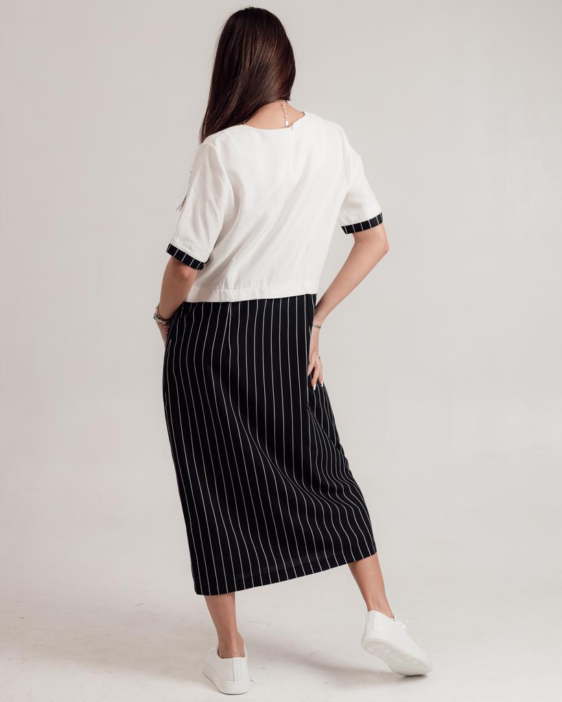 Women's Dress Phardi 4511 42 Black and White