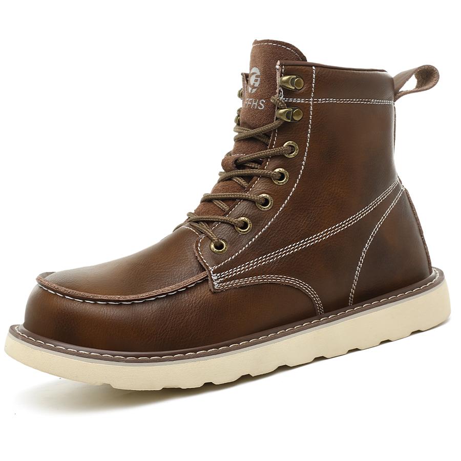 

high-quality Work Boots Safety Shoes Men Waterproof leather shoes Ankle boots Steel toe shoes Puncture-Proof Protection Shoes 39