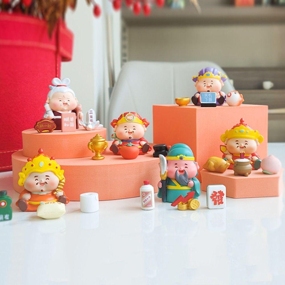 Cartoon Fengshui Sculpture Creative Lucky Ornaments God of Wealth Decoration  Good Luck Ornament