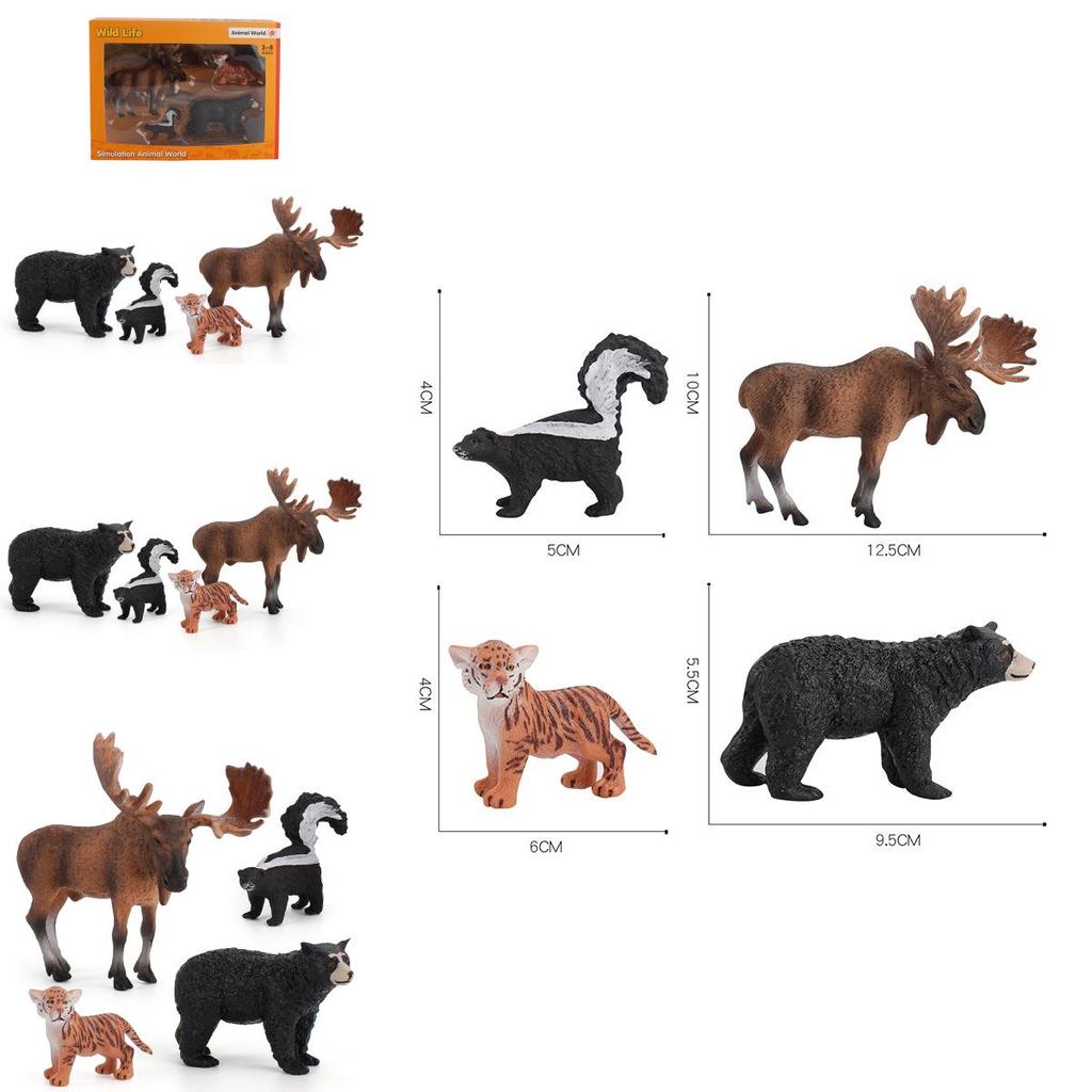 Childrens Animal Figurine Set Pvc Creative Desktop Wildlife Collection For Kids Playroom