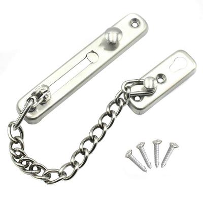 Solid Stainless Steel Safety Guard Lock Catch Strong Security Door Anti-theft Chain With Screws