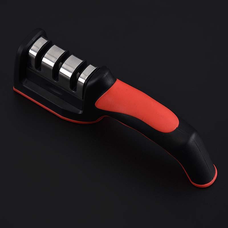 "Three-Stage Handheld Kitchen Knife Sharpener – Multi-Function Whetstone Tool for Quick Household Sharpening"