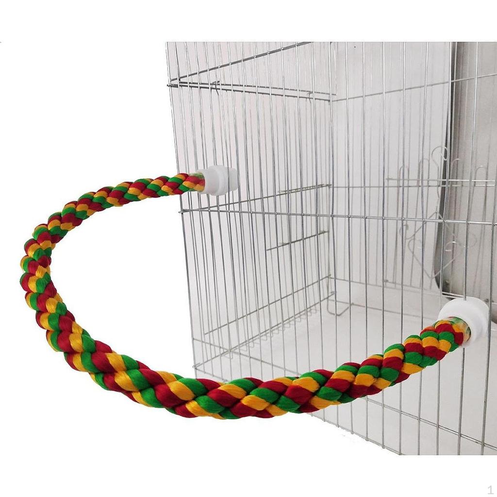 Bird Rope Perch Cage Toy Parrot Climbing Accessory for Finches