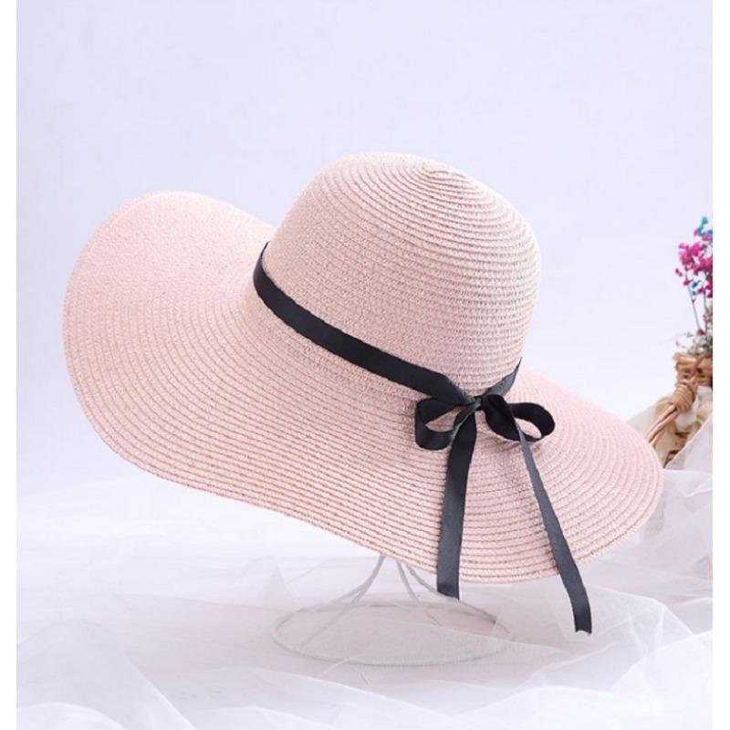 Fashion Holiday Hat Seaside Big Eaves Luffy Straw Hat Women's Summer Beach Hat Versatile Foldable Sun Hat