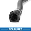 Radiator Hose No.17127576370 Radiator Coolant Water Hose for BMW X6 2008-2019 for BMW X5 2011-2018 Rubber Black