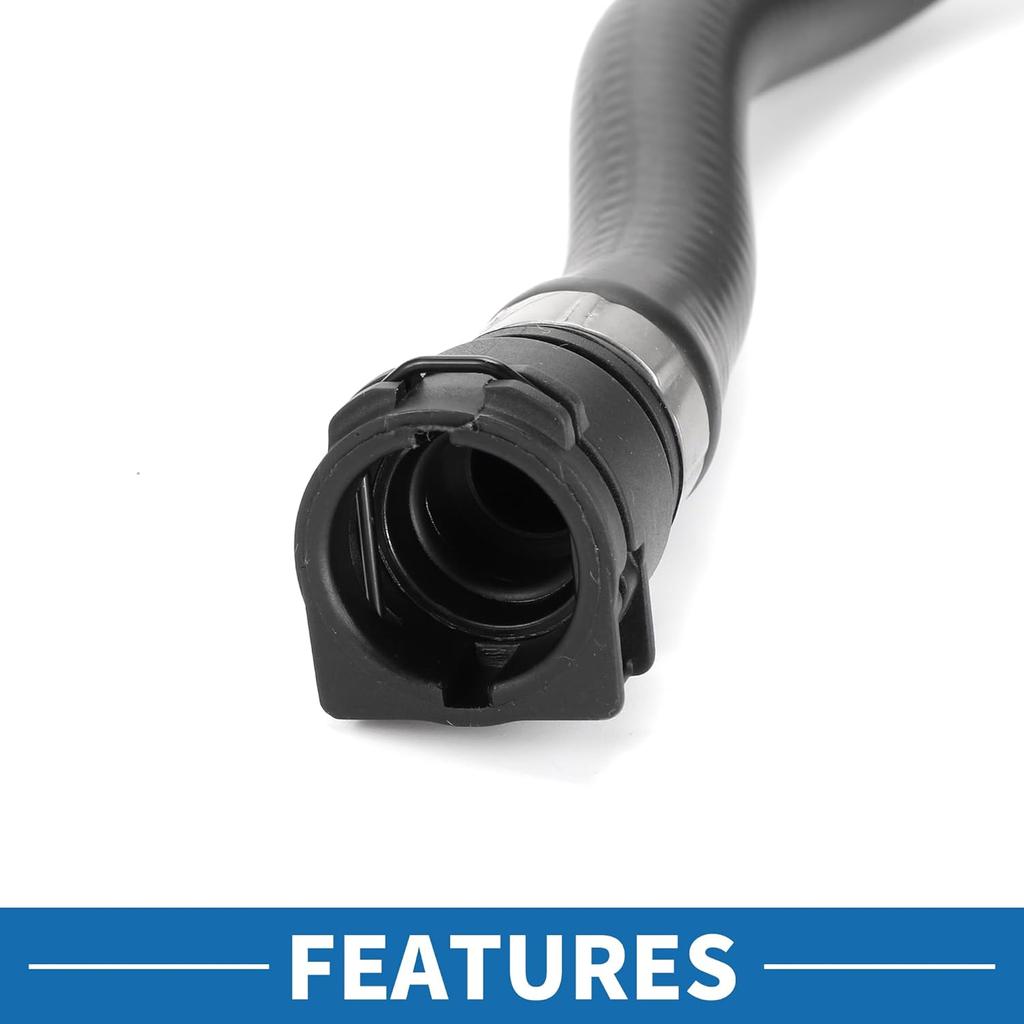 Radiator Hose No.17127576370 Radiator Coolant Water Hose for BMW X6 2008-2019 for BMW X5 2011-2018 Rubber Black
