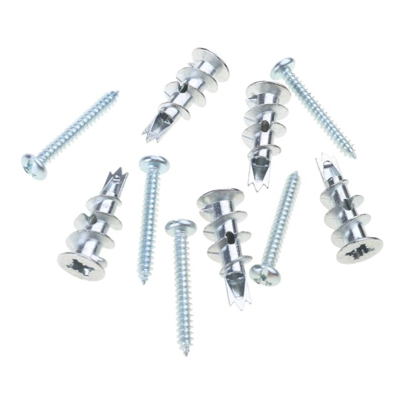 Completes Drywall Fastening Solution Self Drilling Metal Anchors & Screws Drywall Screw & Anchors set for Secure Mounts