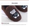 Cozy Women's Bear Slippers: Autumn Winter 2025 Collection - Fashionable, Versatile Plus Velvet Flat Cotton Shoes