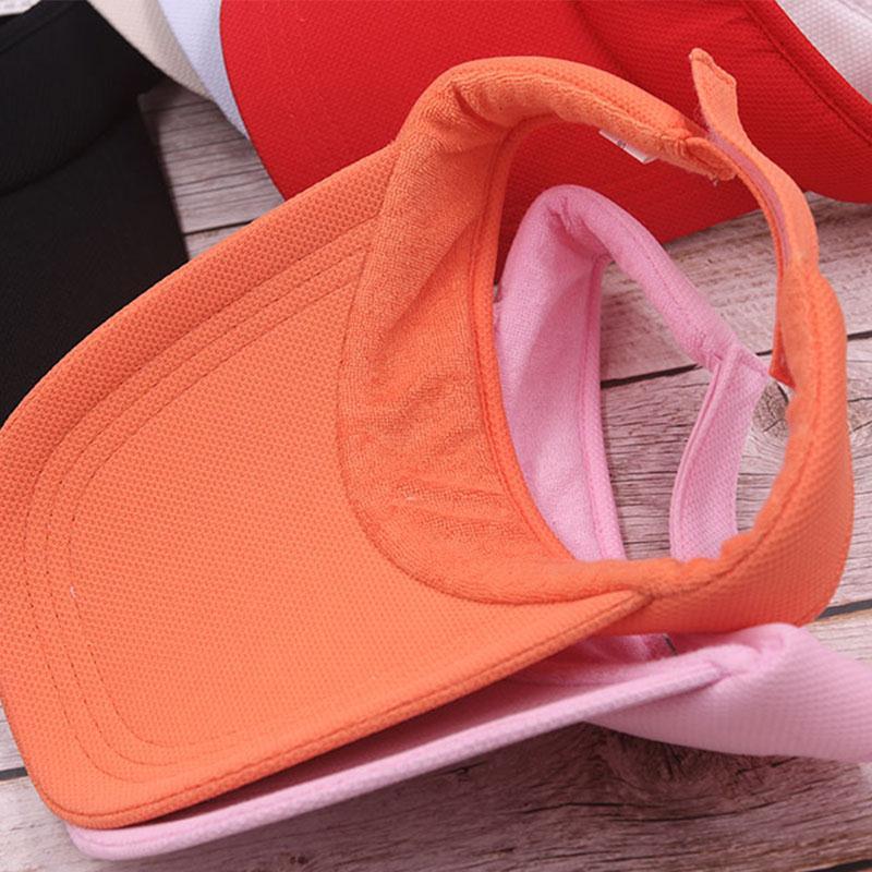 Empty top hat Women's sunscreen hat Outdoor running visor Solid color topless sports hat Couple men's and women's caps