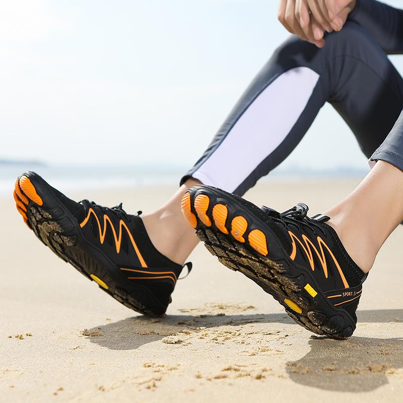 Schnelltrocknende Strandwatschuhe Unisex Atmungsaktive Wassersport-Schuhe Rutschfeste Weiche Sohle Wasserschuhe zum Surfen Angeln