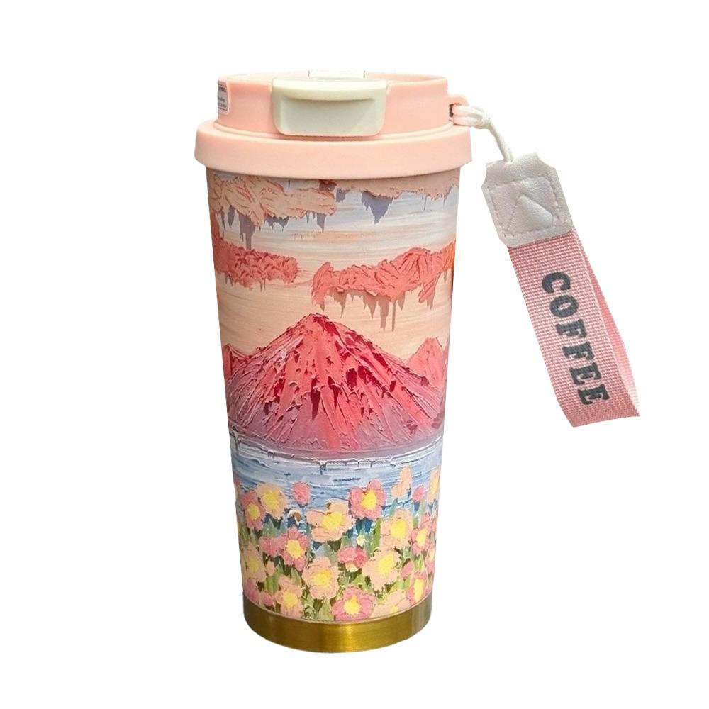 500ml Coffee Cup Double-layer Vacuum Mug Portable Insulated Mug Travel