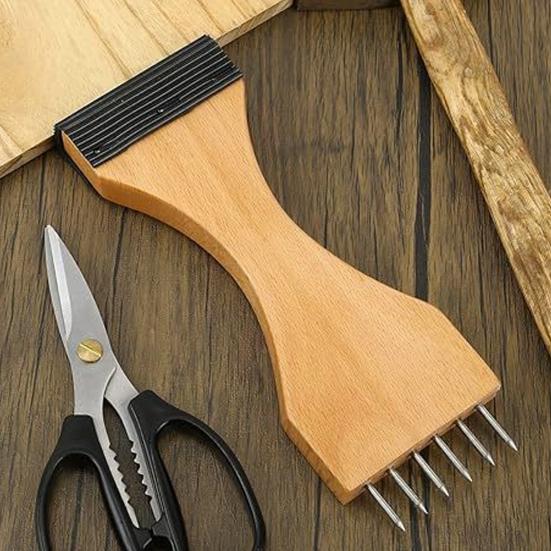 Wooden Webbing Stretcher Upholstery Tool Webbing Puller Anti-Slip Grip Steel Pins Carpet Canvas Furniture Repair Reupholstering Supplies