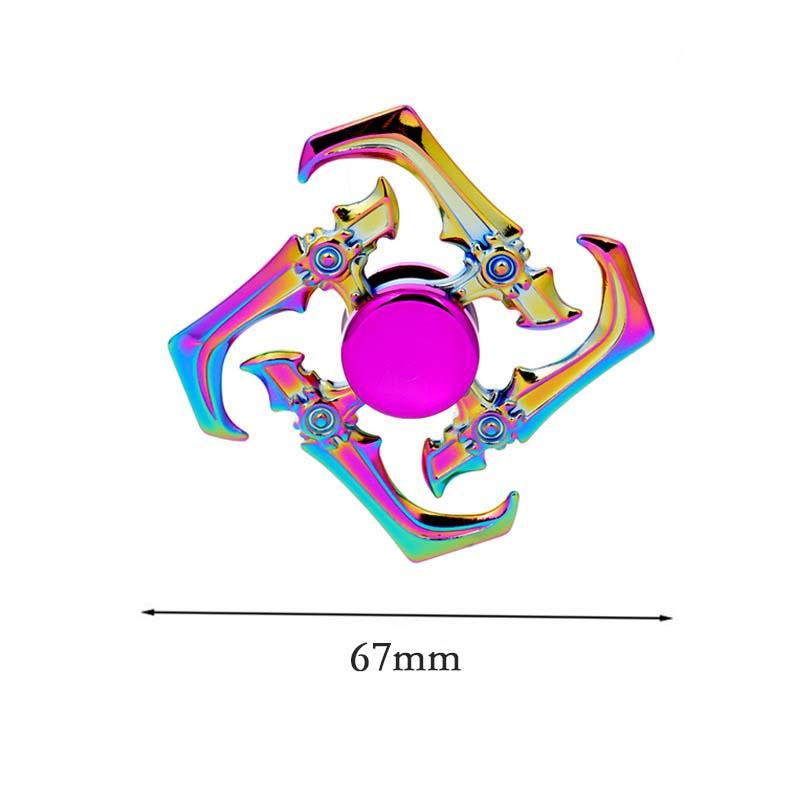 New Colorful Rainbow Alloy Fingertip Gyro Decompression Creativity Finger Spinners Hand Fidget Small Toys