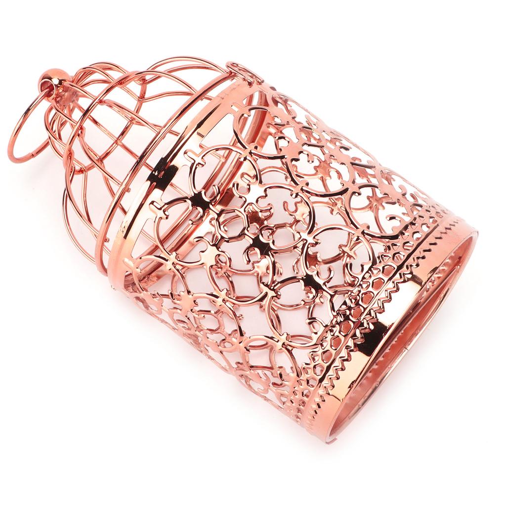 Candle Holder Vintage Birdcage Candlestick Decorations for Gift Home Events WeddingsRose Gold