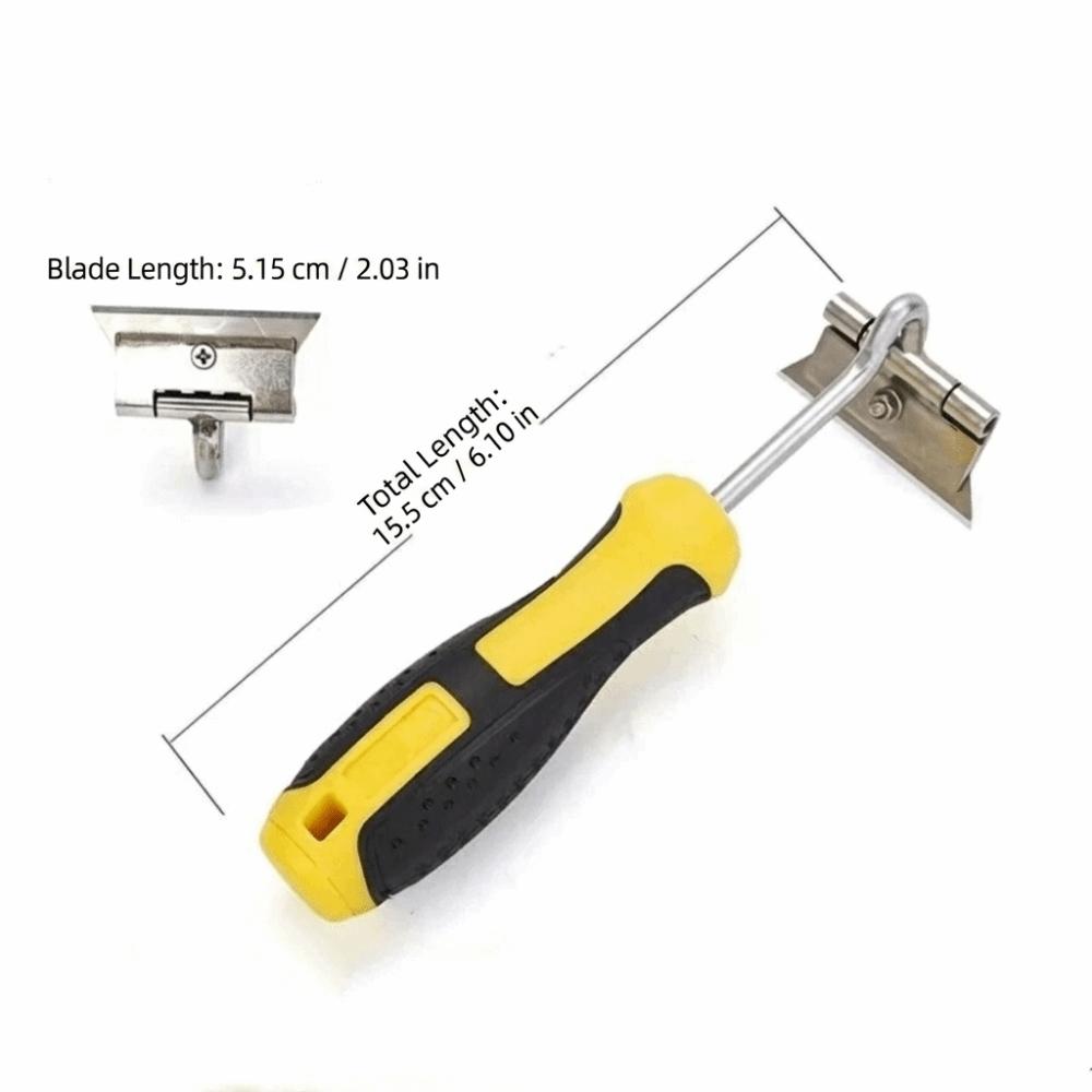 Metal Blades Cleaning Scraper Non-Slip Grip Two-Color Grip Glue Removal Blade Handheld Scraper Compact Structure