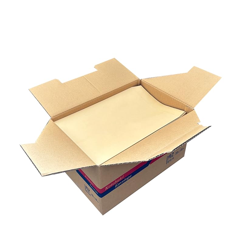 Kotobukido Envelopes, Kraft Envelopes, Plain, Side-Sealed, OL Kraft, Square No. 2, 85g, 500 Envelopes, 02823