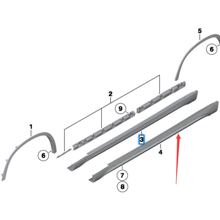51772990169/51772990170 BMW X1 F48 Left & Right Side Skirts
