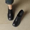 Fashion NEW Spring/Autumn Women Pumps Square Toe Chunky Heel Shoes Split Leather Shoes for Women Concise Slip-on High Heel Handmade Shoe