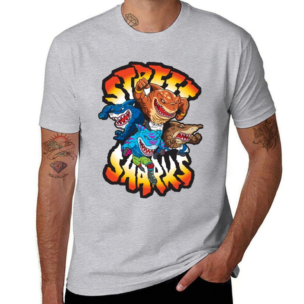 Shark Warriors Essential T-Shirt Customs Design Your Own Shirts Graphic Tees Customs Summer Clothes Black T Shirts for Men