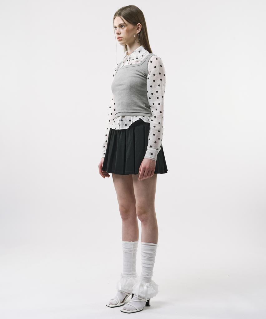 Podeowedeo Girls' Pleated Mini Skirt (Black)