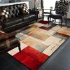 Alfombras Geométricas Abstractas Nórdicas para Sala de Estar Decoración de Felpa Hogar Retro Antideslizante Alfombra de Piso Lavable Alfombras para Dormitorio Vestidor