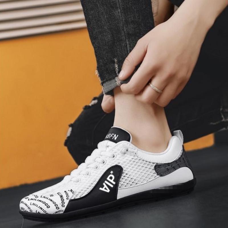 Summer Breathable Men's Sneakers Versatile Fashion Mesh Casual Shoes New Comfortable Low-top Soft-soled Vulcanized Shoes 2025