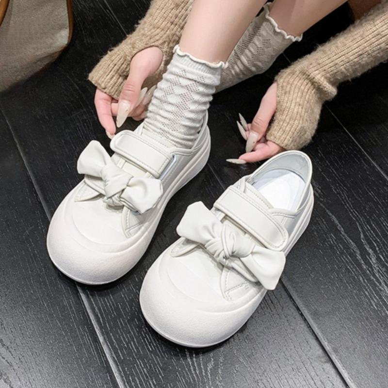 Fashion Women Flats Bow Shoes Fashion Casual New Trends Sneaker 2025 Autumn Designer Classical Sport Shoes Comfortable Zapatillas Mujer
